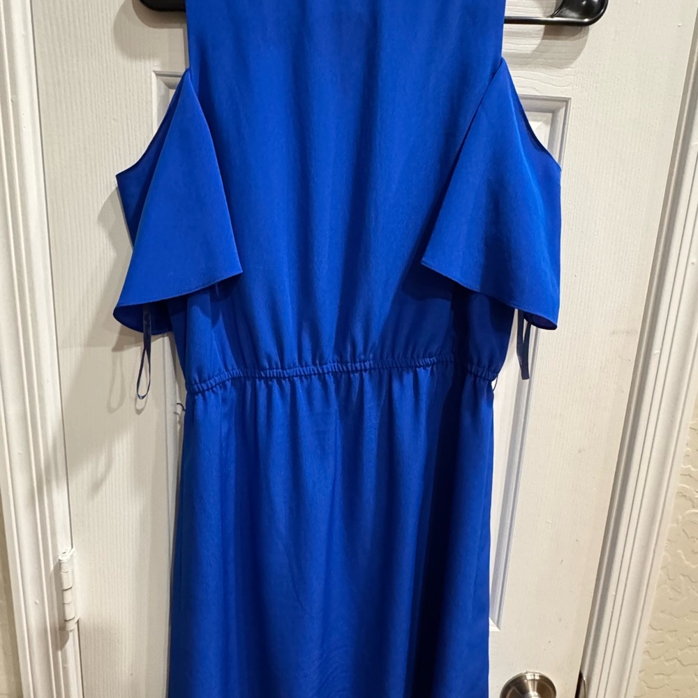 Gianni Bini Royal Blue Cold Shoulder Mini Dress - Picture 2 of 5